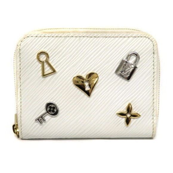 Louis Vuitton Zippy Coin Epi Love Lock Bron White Key Motif Heart Wallet - Picture 1 of 6